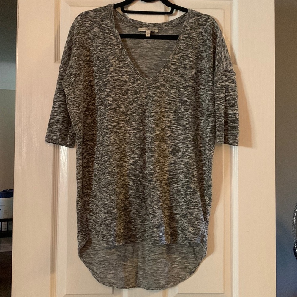 Express One Eleven heather grey top